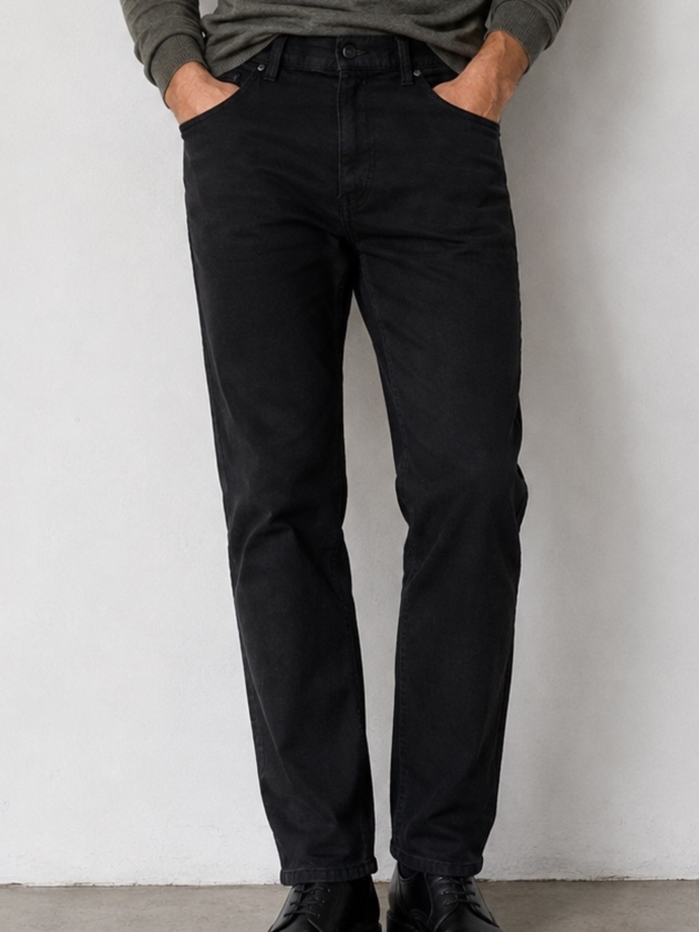 ALBERTO Men’s Black Pipe Regular Slim Fit Pants W36 L34 Orange Stitching